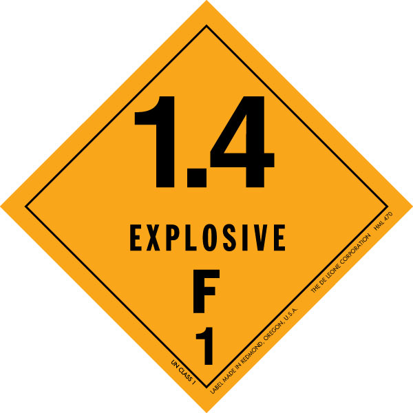 Hazardous Material Explosive Labels 4" X 4" Hazardous Materials