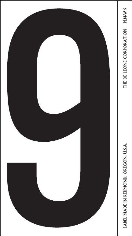 2 1/8" X 4" D.O.T. Number Panels on White Vinyl for Placards