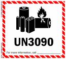 4 1/2" x  5" IATA Dangerous Goods Label, Lithium Battery, UN3090
