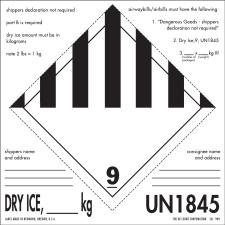 Dry Ice Labels