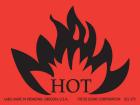 1 1/2" x 2" Hot Label, Fluorescent Red