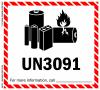 4 1/2" x  5" IATA Dangerous Goods Label, Lithium Battery, UN3091