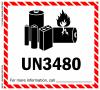 4 1/2" x  5" IATA Dangerous Goods Label, Lithium Battery, UN3480